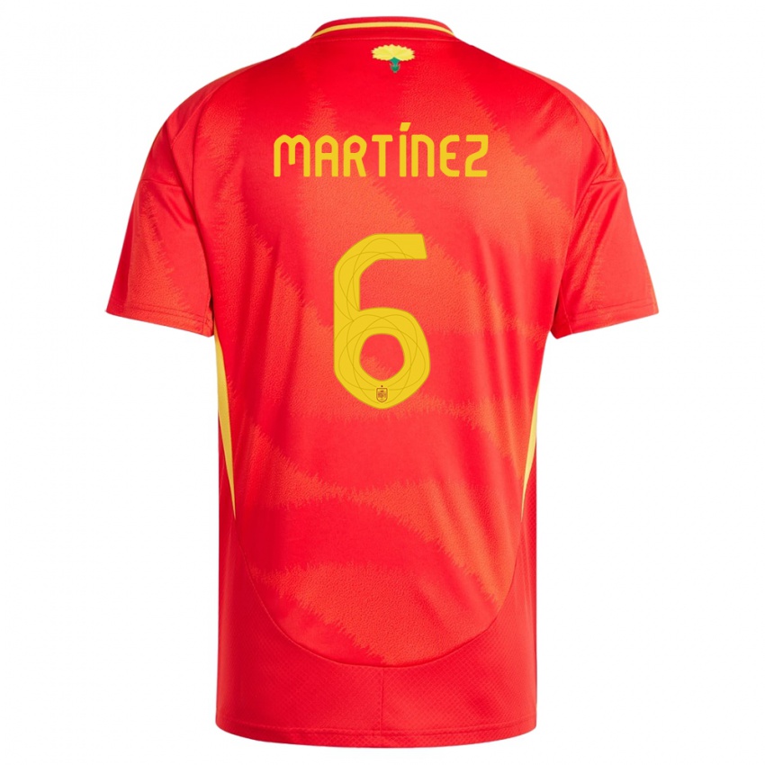Női Spanyolország Roger Martinez #6 Piros Hazai Jersey 24-26 Mez Póló Ing