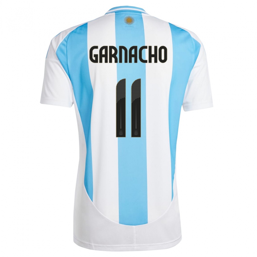 Női Argentína Alejandro Garnacho #11 Fehér Kék Hazai Jersey 24-26 Mez Póló Ing