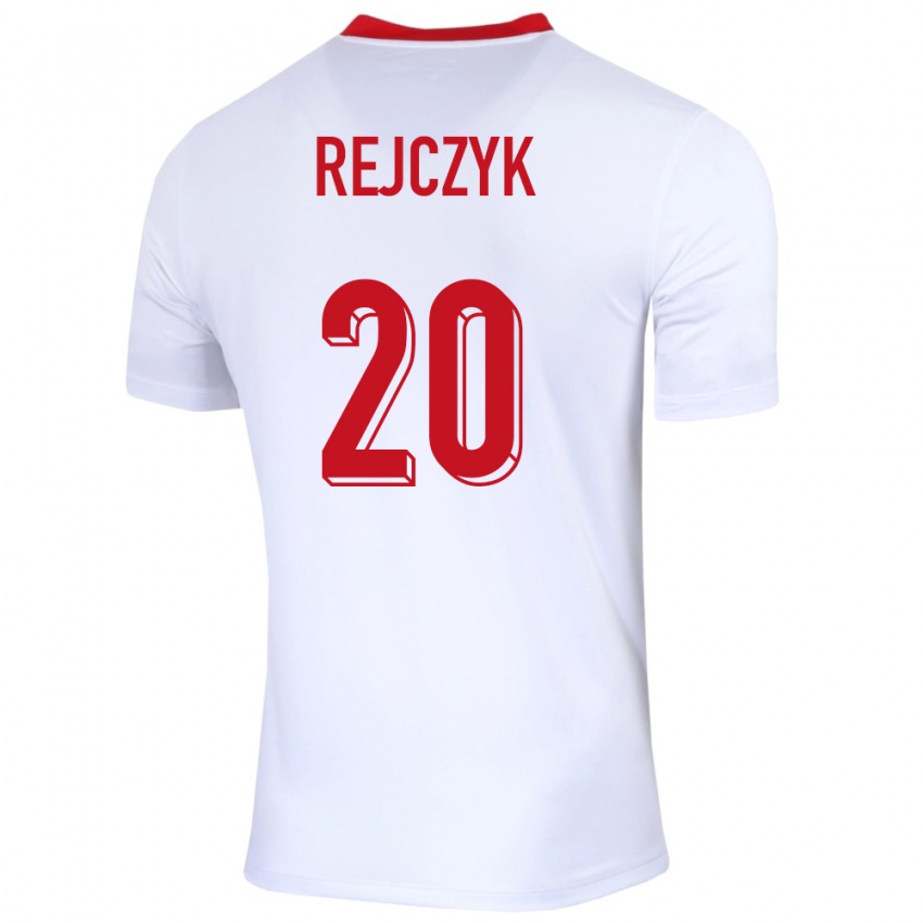 Női Lengyelország Filip Rejczyk #20 Fehér Hazai Jersey 24-26 Mez Póló Ing
