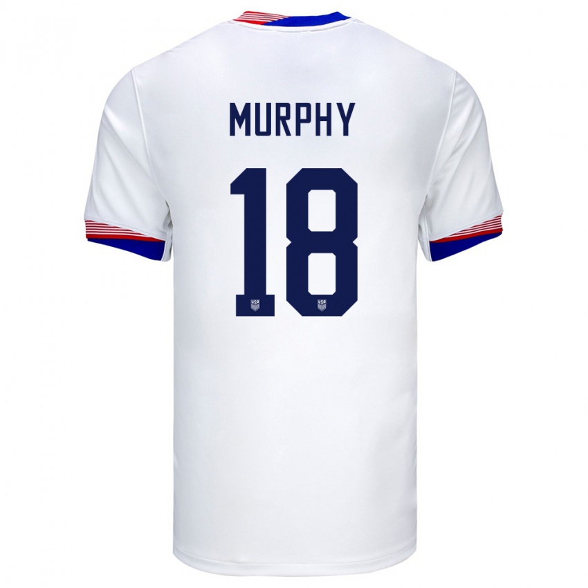 Női Egyesült Államok Casey Murphy #18 Fehér Hazai Jersey 24-26 Mez Póló Ing