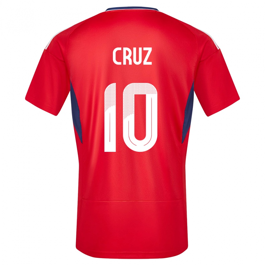 Női Costa Rica Shirley Cruz #10 Piros Hazai Jersey 24-26 Mez Póló Ing