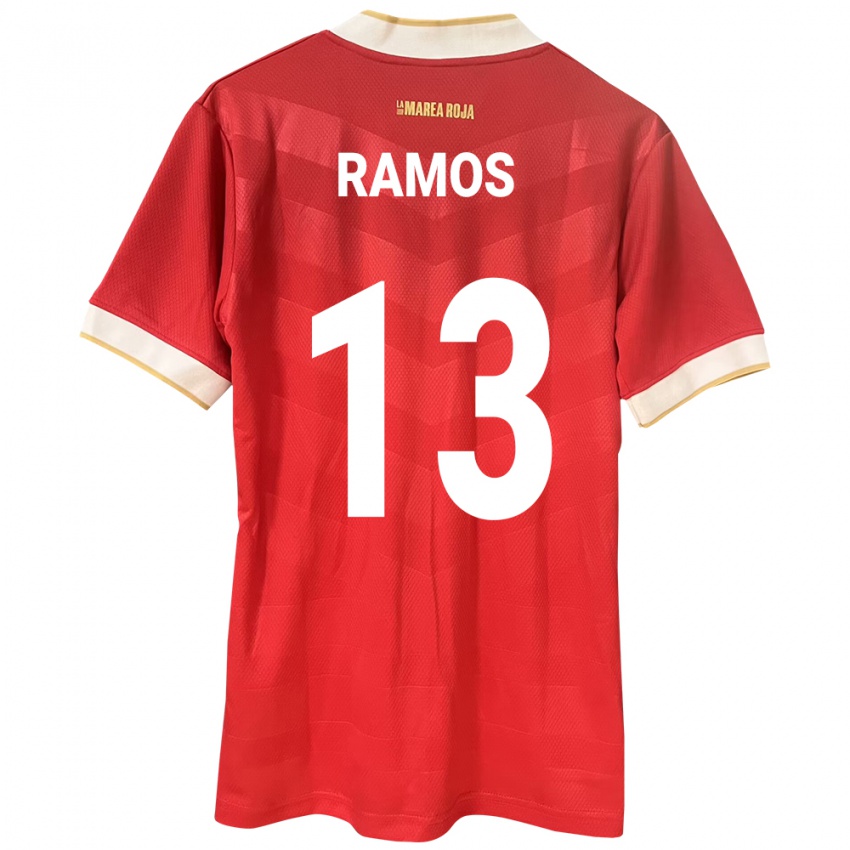Női Panama Jiovany Ramos #13 Piros Hazai Jersey 24-26 Mez Póló Ing