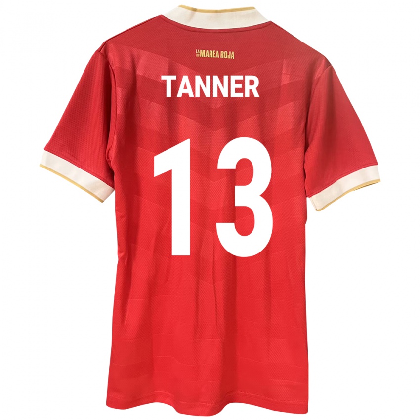 Női Panama Riley Tanner #13 Piros Hazai Jersey 24-26 Mez Póló Ing