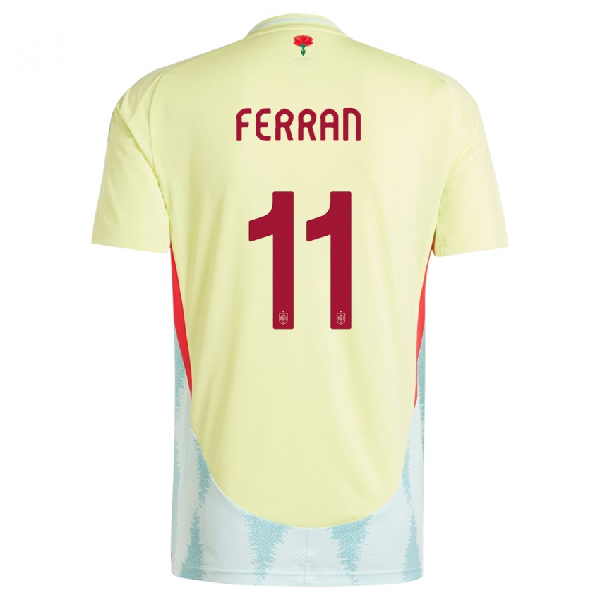 Női Spanyolország Ferran Torres #11 Sárga Idegenbeli Jersey 24-26 Mez Póló Ing