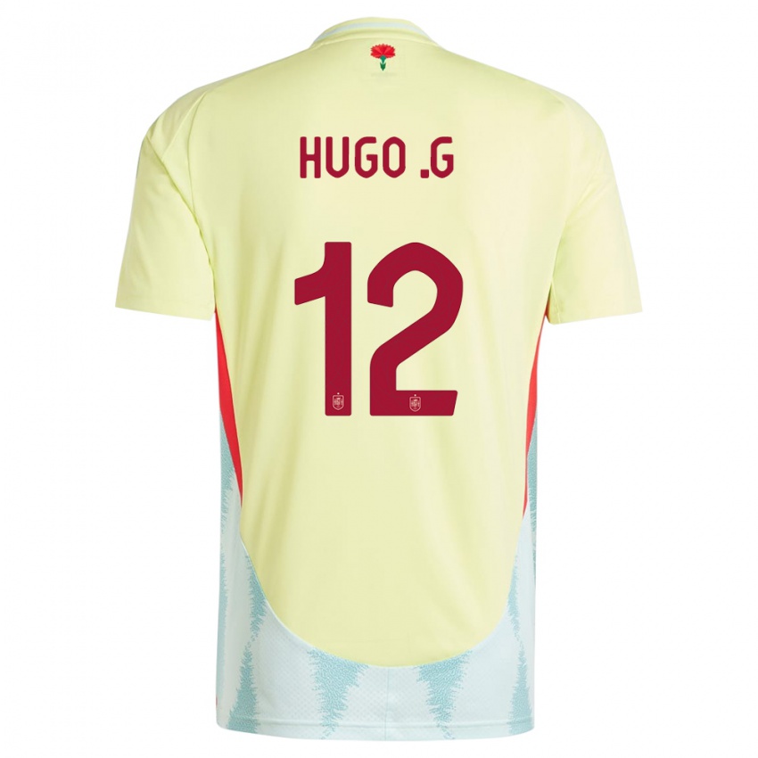 Női Spanyolország Hugo Guillamon #12 Sárga Idegenbeli Jersey 24-26 Mez Póló Ing