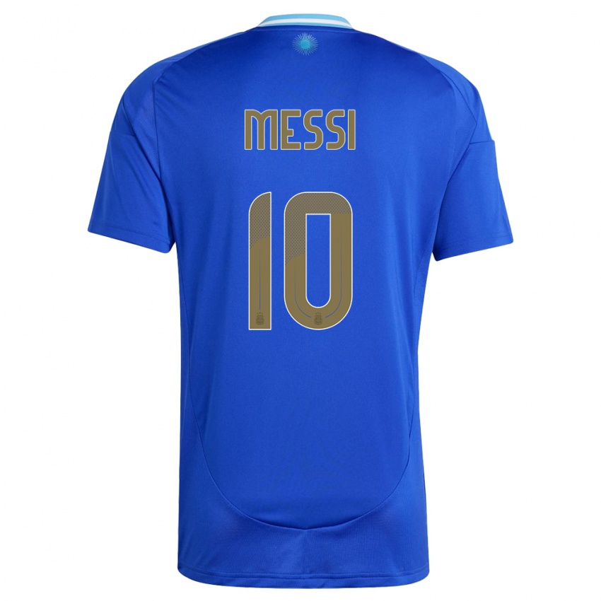 Női Argentína Lionel Messi #10 Kék Idegenbeli Jersey 24-26 Mez Póló Ing