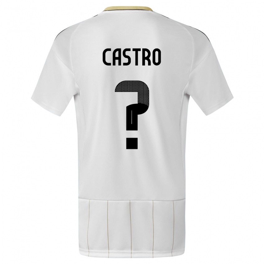 Női Costa Rica Mathias Castro #0 Fehér Idegenbeli Jersey 24-26 Mez Póló Ing