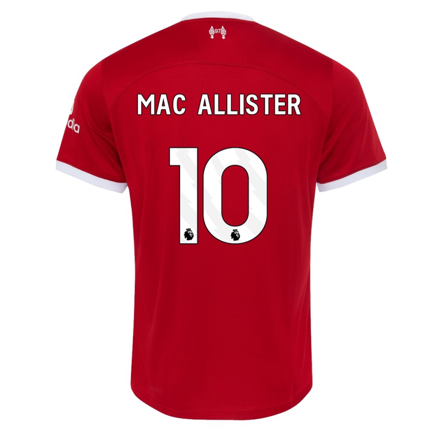 Gyermek Alexis Mac Allister #10 Piros Hazai Jersey 2023/24 Mez Póló Ing