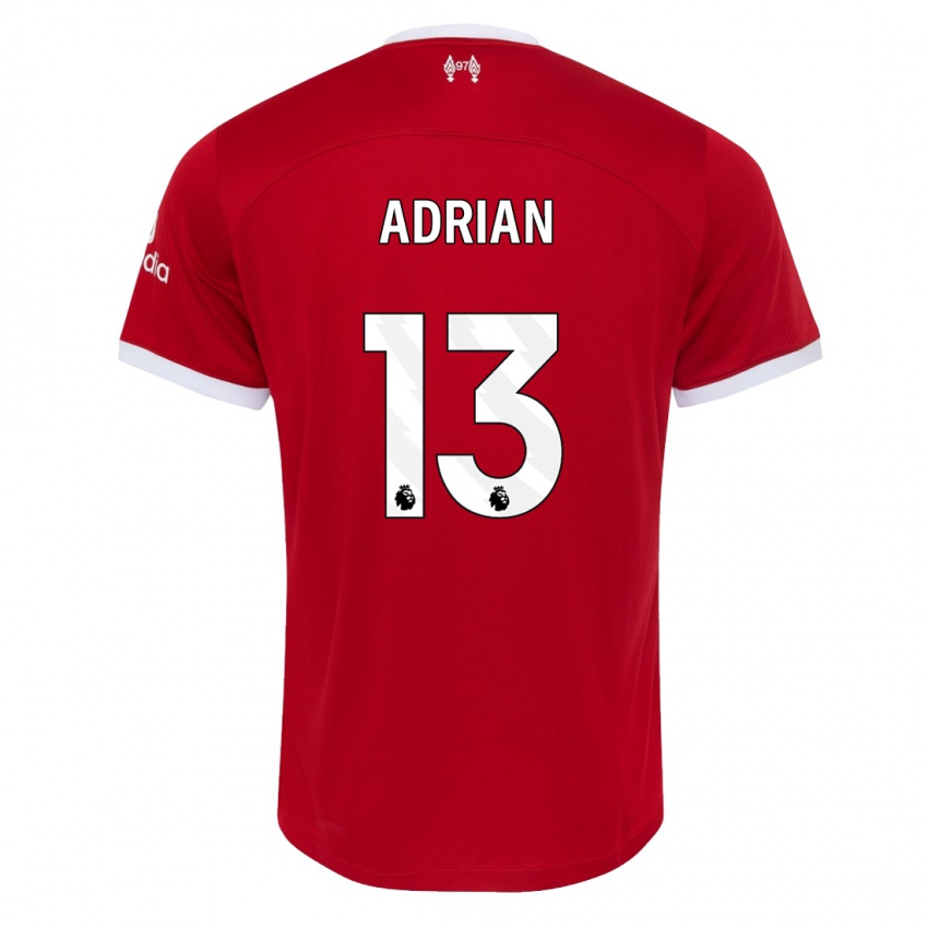 Gyermek Adrian #13 Piros Hazai Jersey 2023/24 Mez Póló Ing