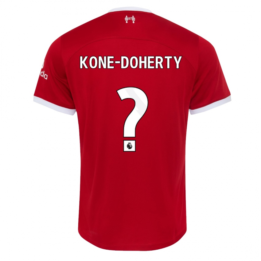 Gyermek Trent Kone-Doherty #0 Piros Hazai Jersey 2023/24 Mez Póló Ing
