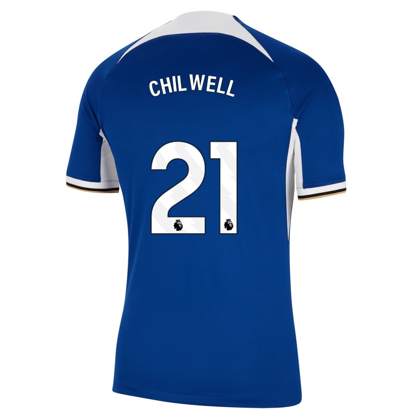 Gyermek Ben Chilwell #21 Kék Hazai Jersey 2023/24 Mez Póló Ing