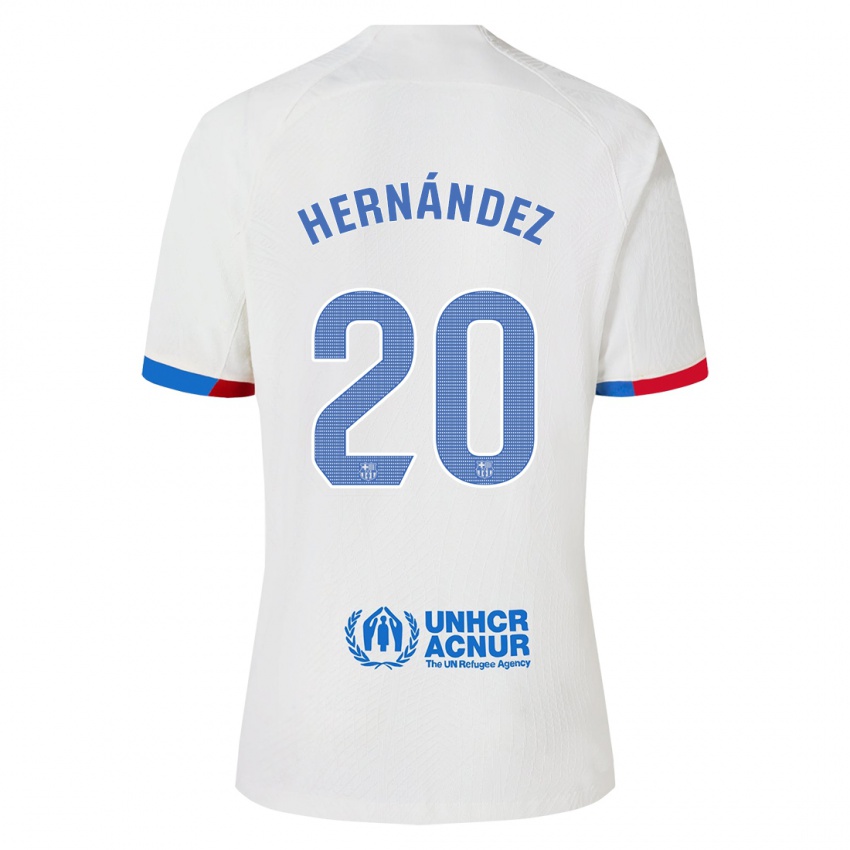 Gyermek Unai Hernández #20 Fehér Idegenbeli Jersey 2023/24 Mez Póló Ing