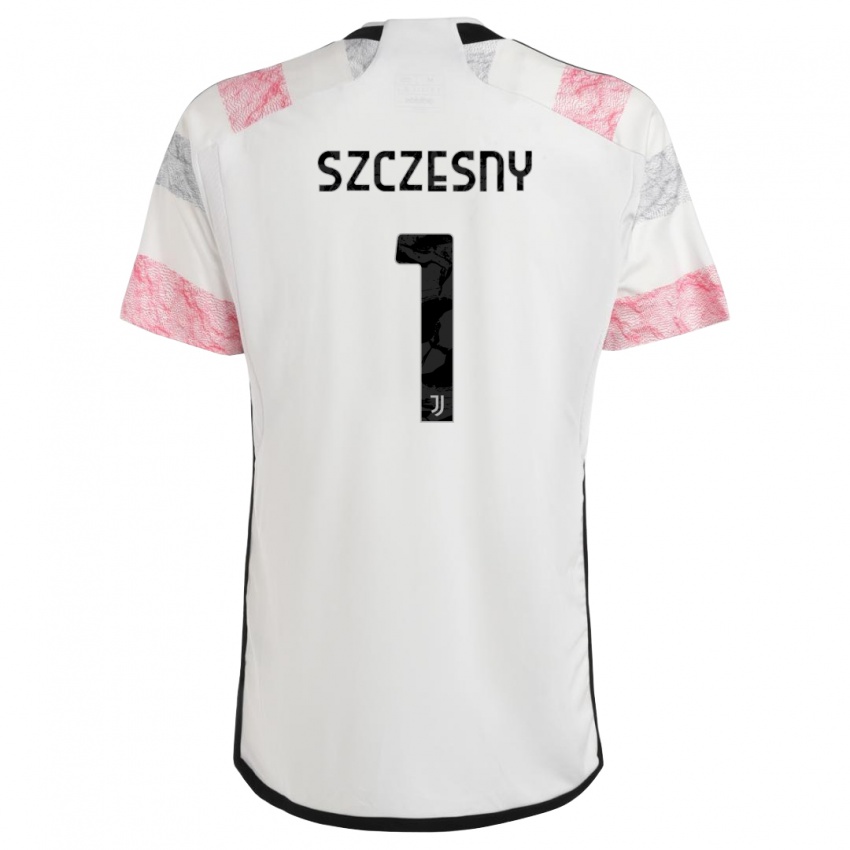 Gyermek Wojciech Szczesny #1 Fehér Rózsaszín Idegenbeli Jersey 2023/24 Mez Póló Ing