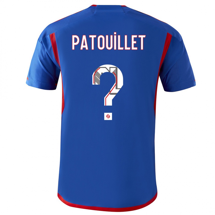 Gyermek Mathieu Patouillet #0 Kék Piros Idegenbeli Jersey 2023/24 Mez Póló Ing