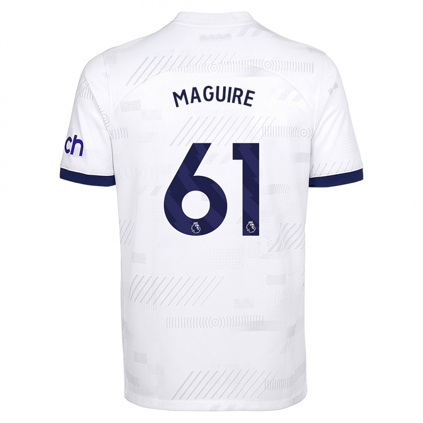 Férfi Aaron Maguire #61 Fehér Hazai Jersey 2023/24 Mez Póló Ing