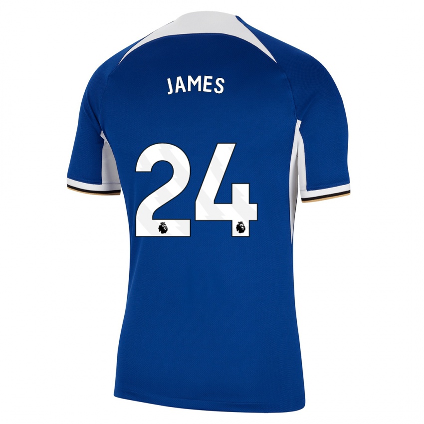 Férfi Reece James #24 Kék Hazai Jersey 2023/24 Mez Póló Ing