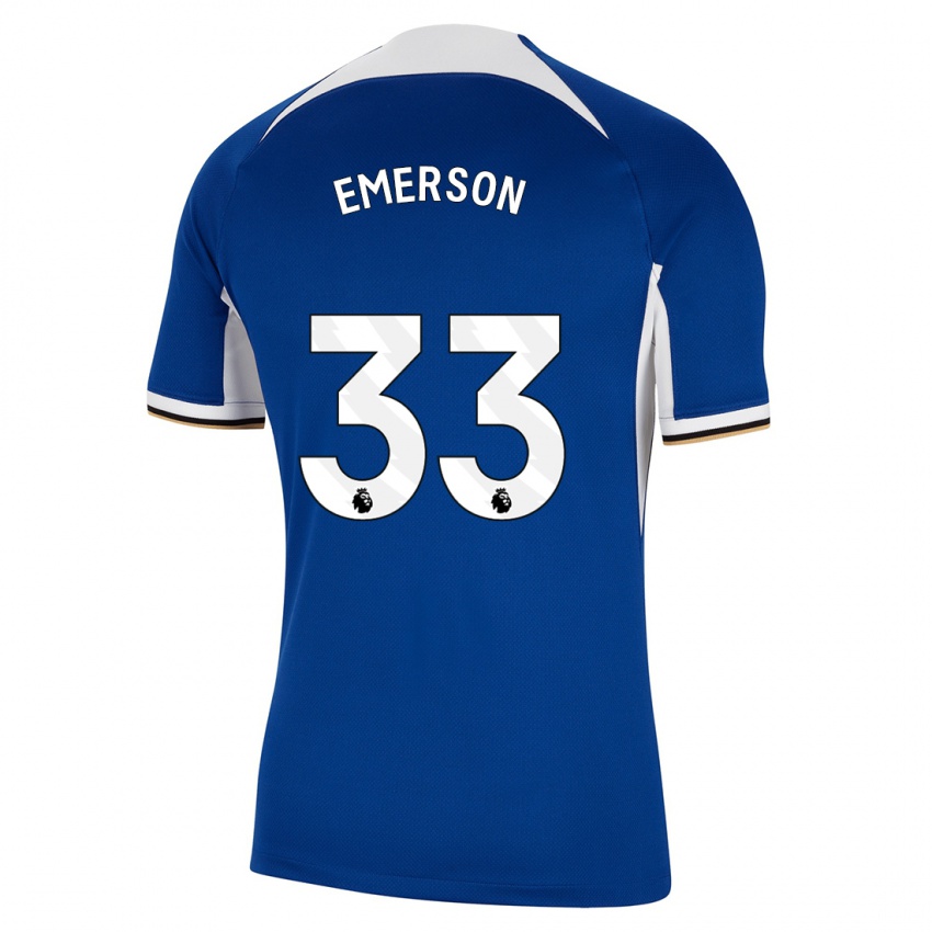 Férfi Emerson #33 Kék Hazai Jersey 2023/24 Mez Póló Ing