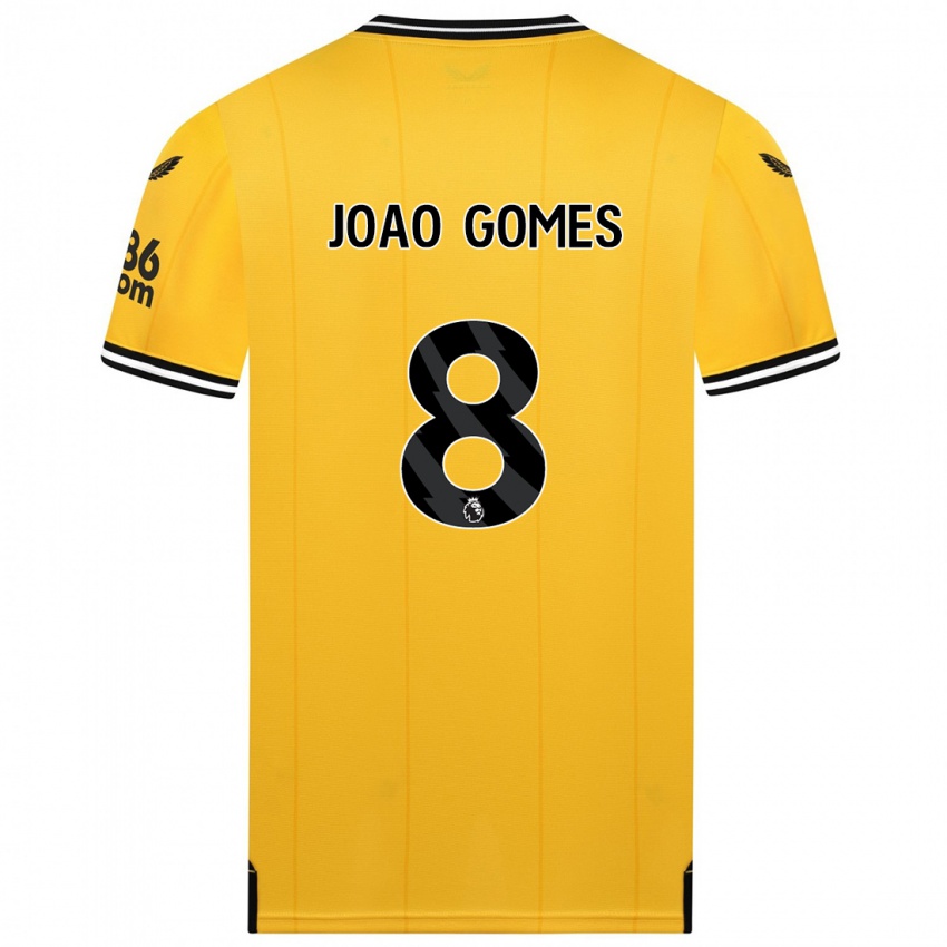 Férfi Joao Gomes #8 Sárga Hazai Jersey 2023/24 Mez Póló Ing
