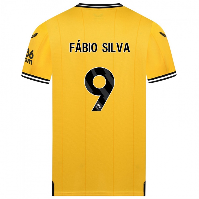 Férfi Fábio Silva #9 Sárga Hazai Jersey 2023/24 Mez Póló Ing