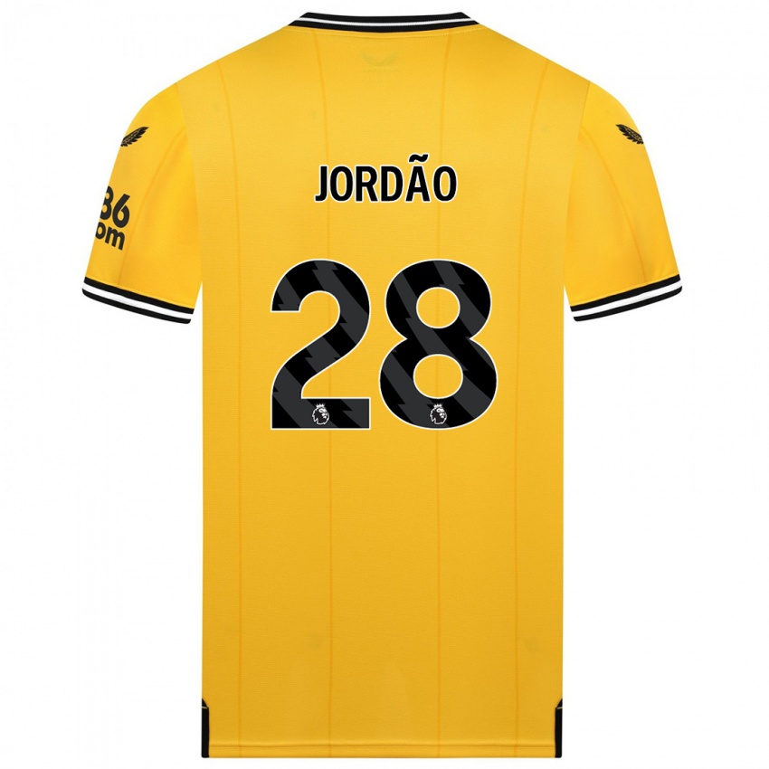 Férfi Bruno Jordão #28 Sárga Hazai Jersey 2023/24 Mez Póló Ing