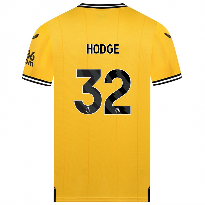 Férfi Joe Hodge #32 Sárga Hazai Jersey 2023/24 Mez Póló Ing