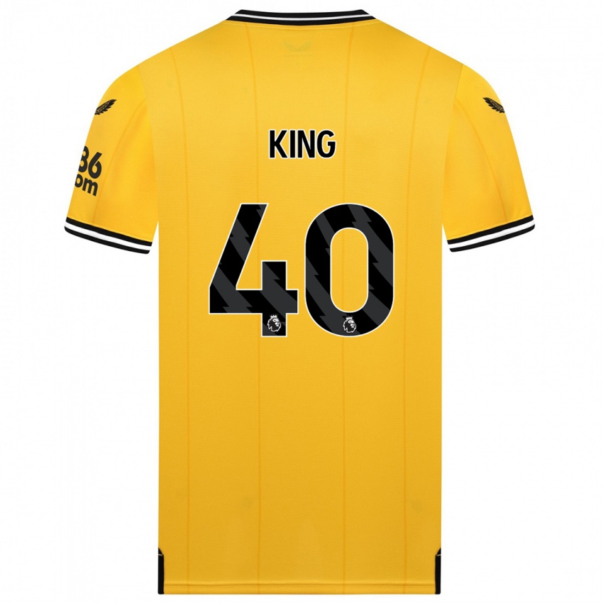 Férfi Tom King #40 Sárga Hazai Jersey 2023/24 Mez Póló Ing