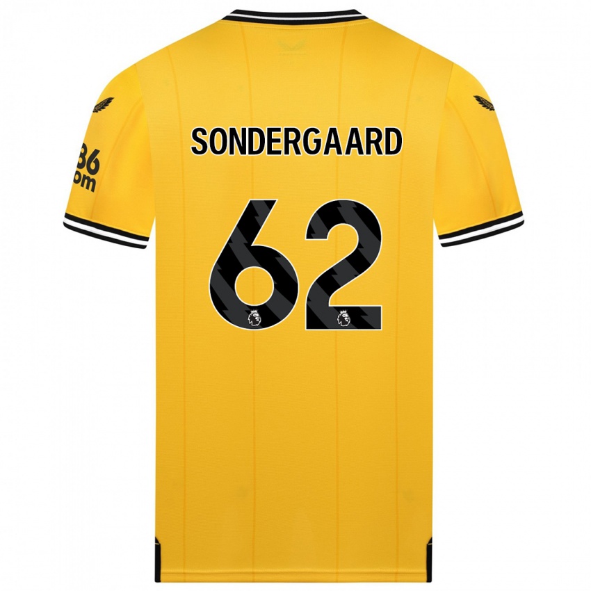 Férfi Andreas Sondergaard #62 Sárga Hazai Jersey 2023/24 Mez Póló Ing
