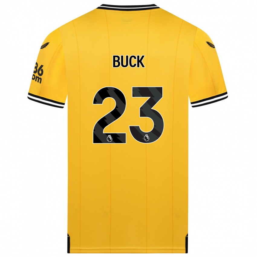 Férfi Alex Buck #23 Sárga Hazai Jersey 2023/24 Mez Póló Ing