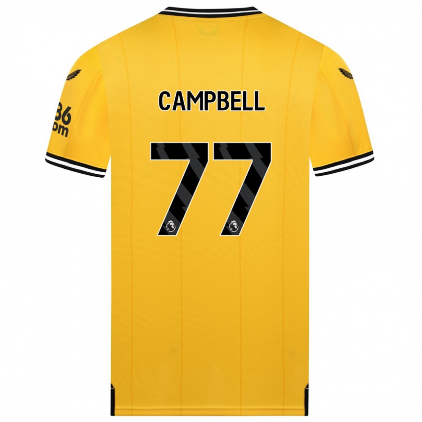 Férfi Chem Campbell #77 Sárga Hazai Jersey 2023/24 Mez Póló Ing