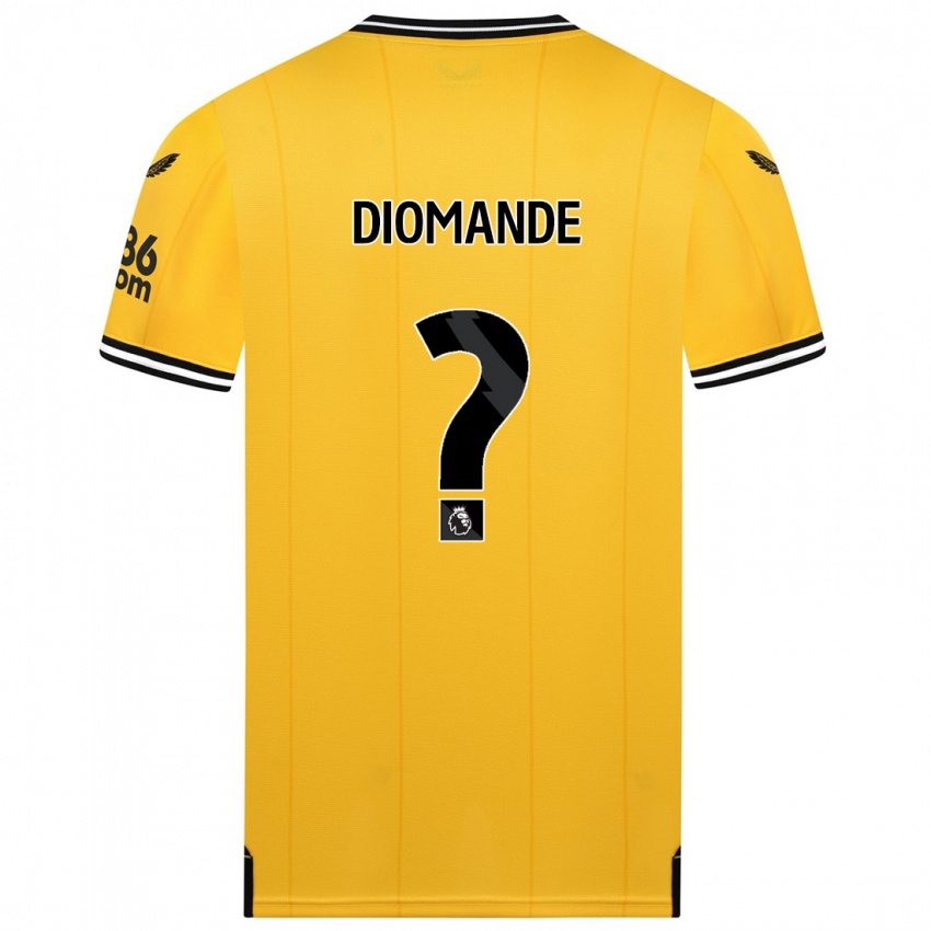 Férfi Mo Diomande #0 Sárga Hazai Jersey 2023/24 Mez Póló Ing