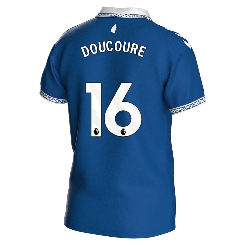 Férfi Abdoulaye Doucoure #16 Királykék Hazai Jersey 2023/24 Mez Póló Ing