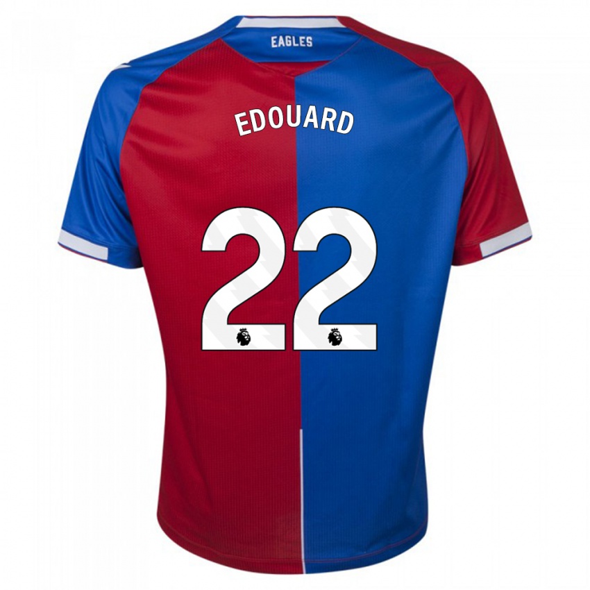 Férfi Odsonne Edouard #22 Piros Kék Hazai Jersey 2023/24 Mez Póló Ing