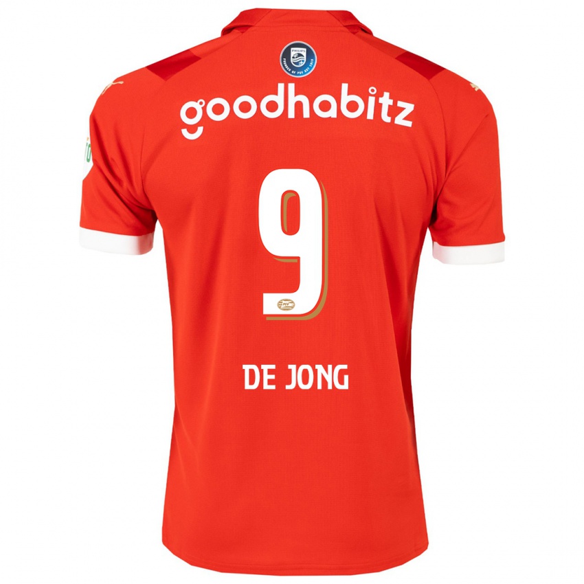 Férfi Luuk De Jong #9 Piros Hazai Jersey 2023/24 Mez Póló Ing