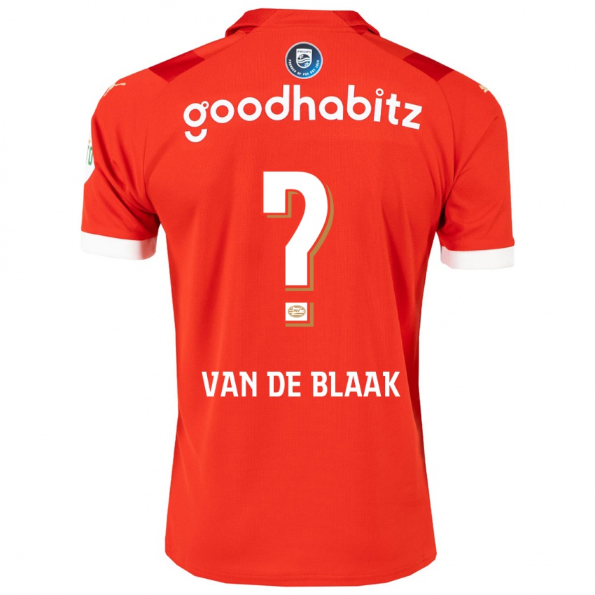 Férfi Emmanuel Van De Blaak #0 Piros Hazai Jersey 2023/24 Mez Póló Ing