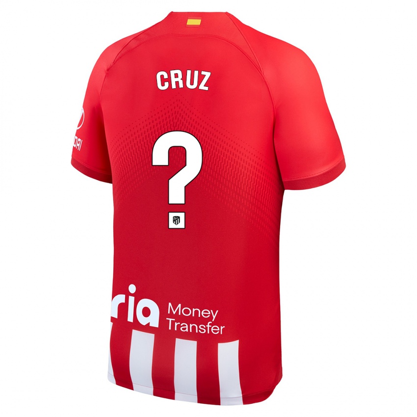 Férfi Alberto Cruz #0 Piros Fehér Hazai Jersey 2023/24 Mez Póló Ing