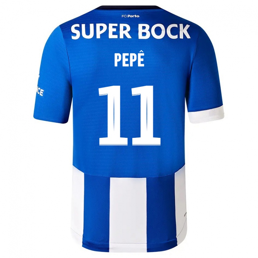 Férfi Pepe #11 Kék Fehér Hazai Jersey 2023/24 Mez Póló Ing