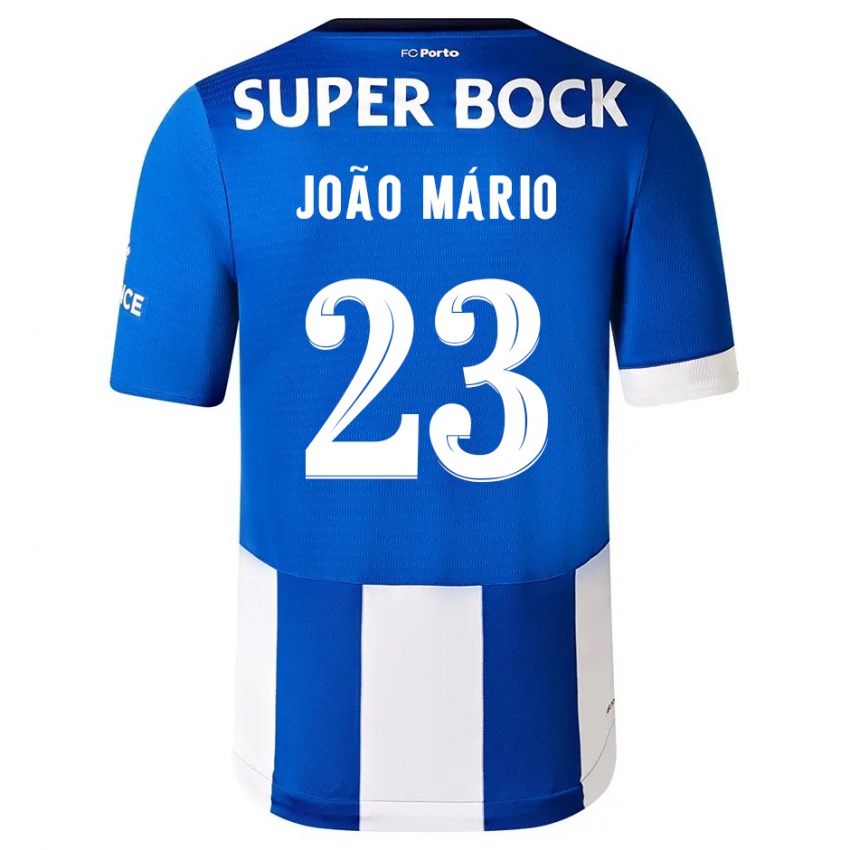 Férfi Joao Mario #23 Kék Fehér Hazai Jersey 2023/24 Mez Póló Ing