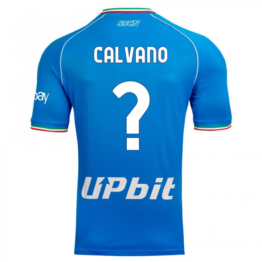 Férfi Giovanni Calvano #0 Égszínkék Hazai Jersey 2023/24 Mez Póló Ing
