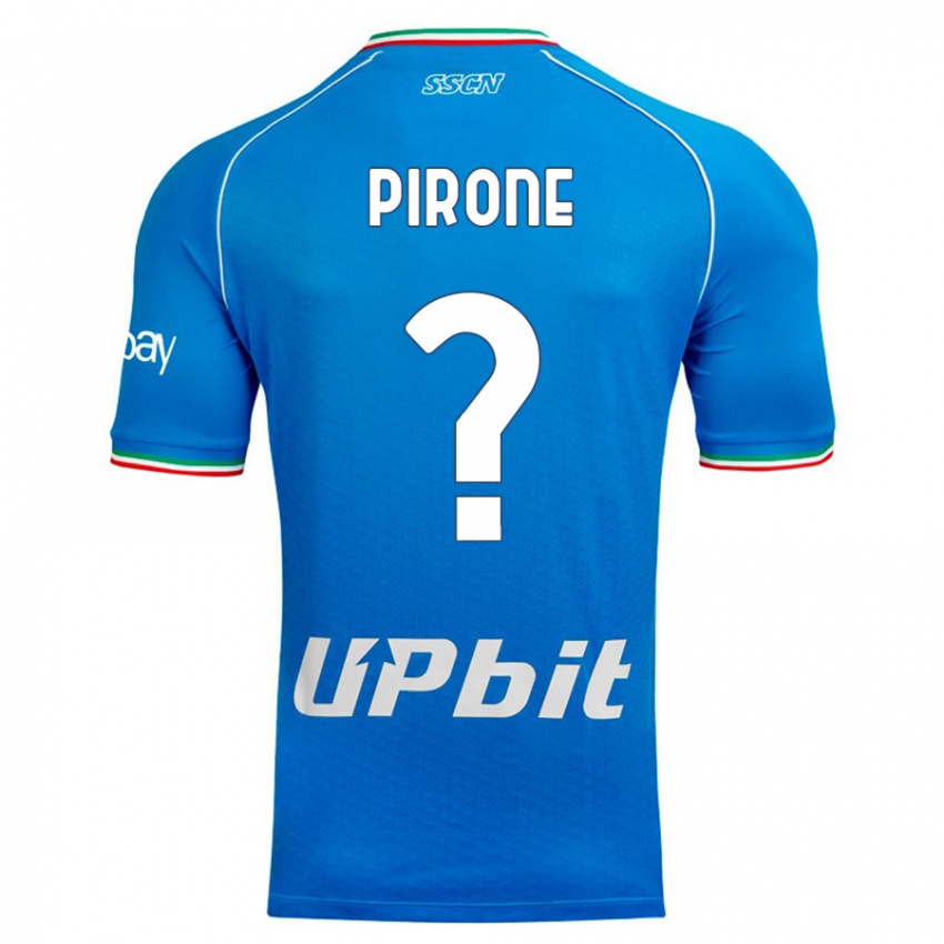 Férfi Francesco Pirone #0 Égszínkék Hazai Jersey 2023/24 Mez Póló Ing