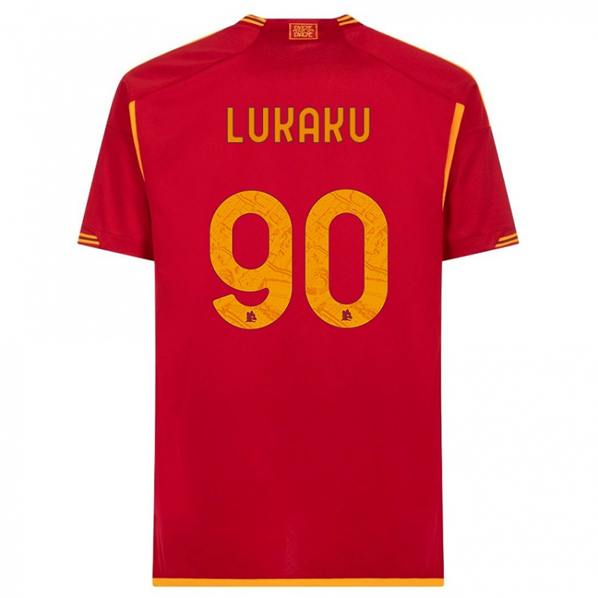 Férfi Romelu Lukaku #90 Piros Hazai Jersey 2023/24 Mez Póló Ing
