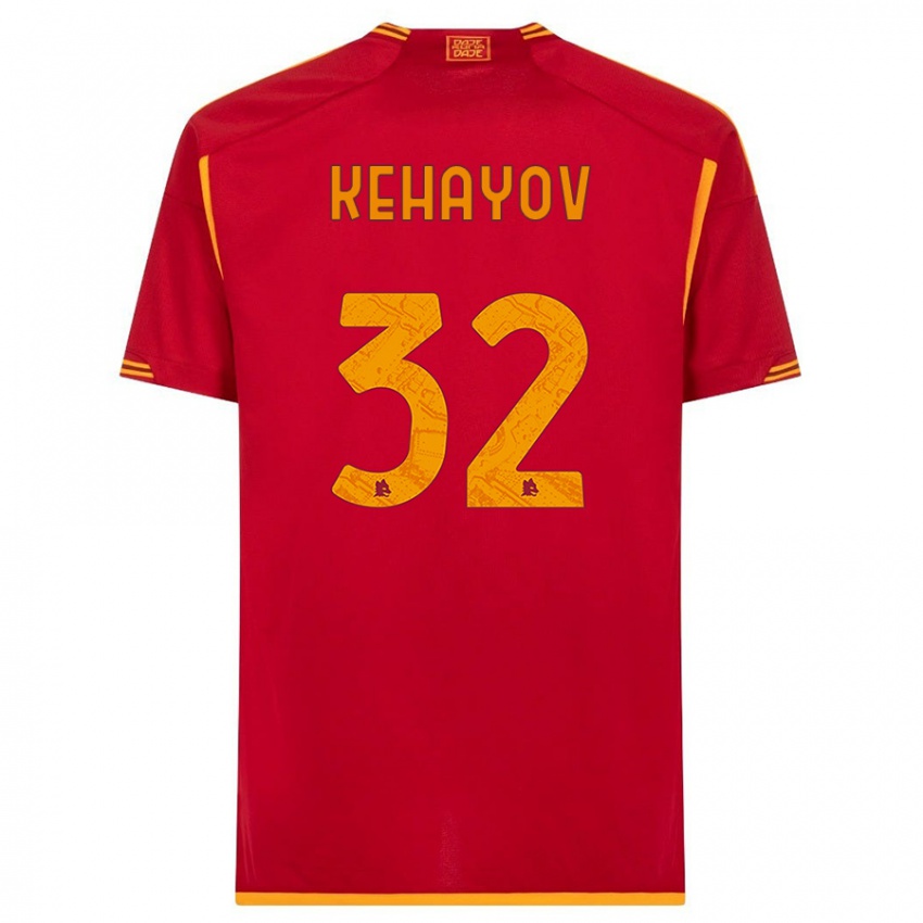 Férfi Atanas Kehayov #32 Piros Hazai Jersey 2023/24 Mez Póló Ing