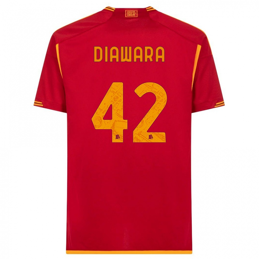 Férfi Amadou Diawara #42 Piros Hazai Jersey 2023/24 Mez Póló Ing