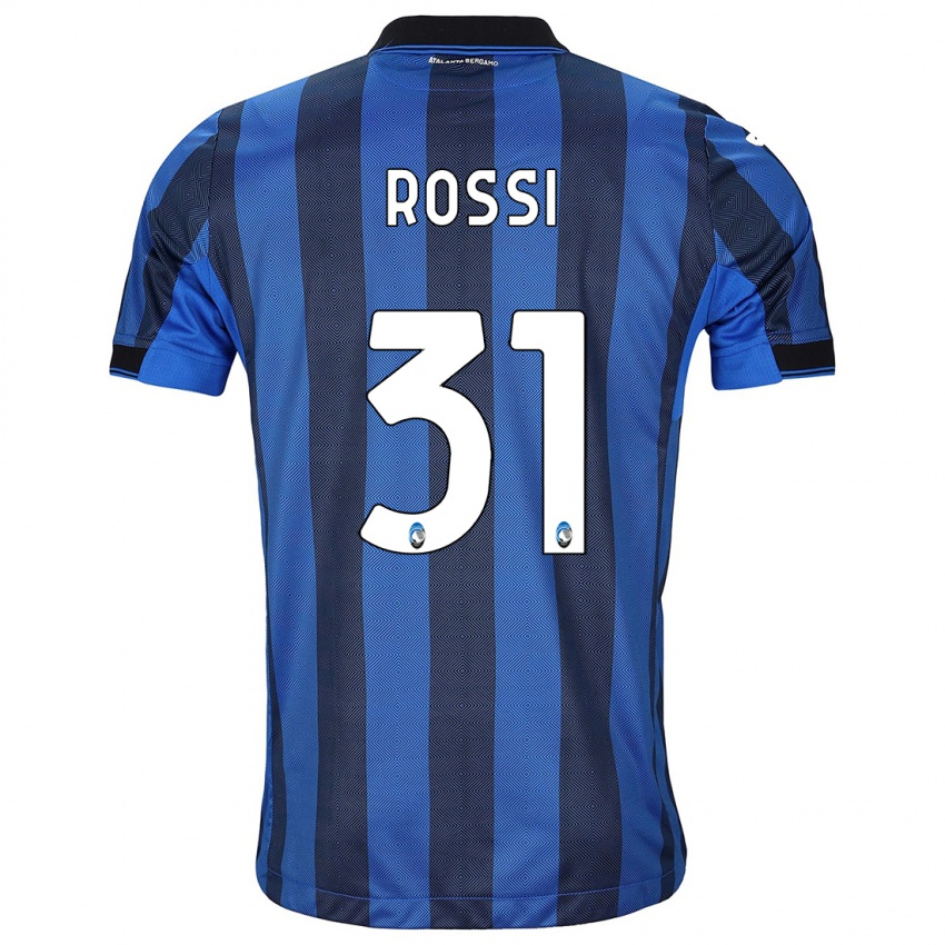 Férfi Francesco Rossi #31 Fekete Kék Hazai Jersey 2023/24 Mez Póló Ing