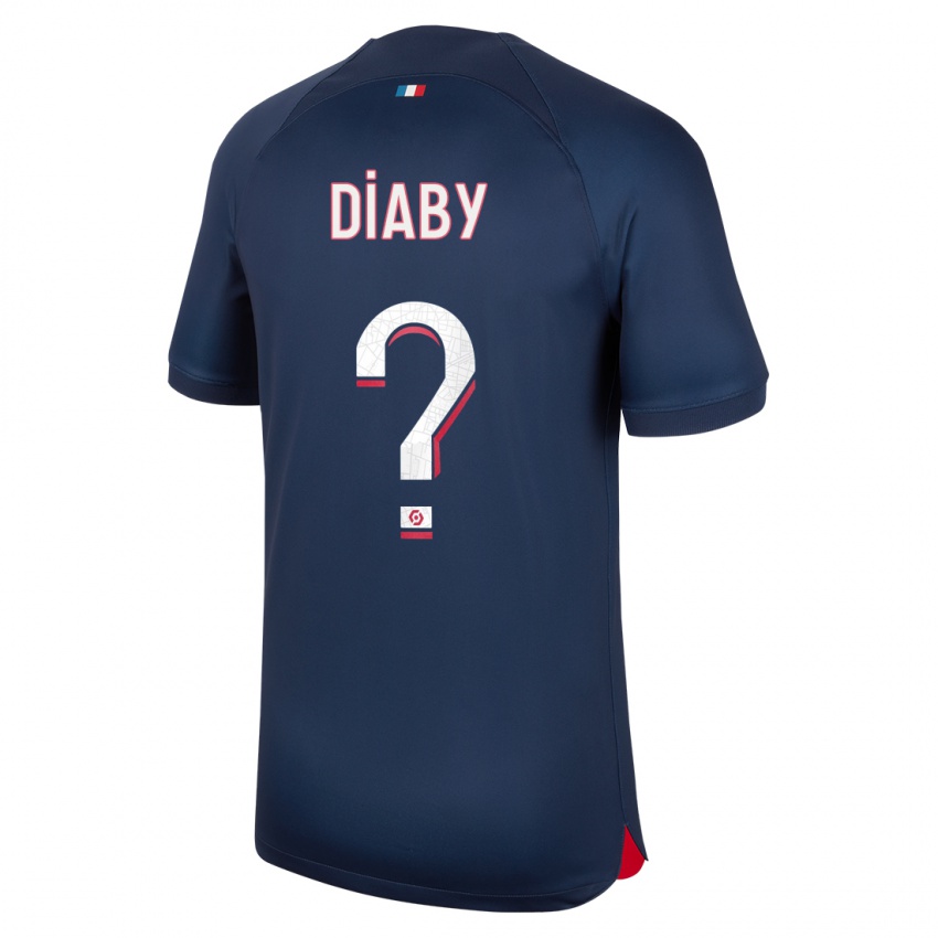 Férfi Ibrahima Diaby #0 Kék Piros Hazai Jersey 2023/24 Mez Póló Ing