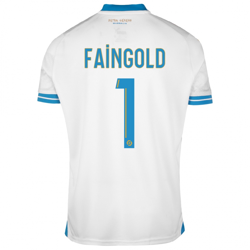 Férfi Abbie Faingold #1 Fehér Hazai Jersey 2023/24 Mez Póló Ing