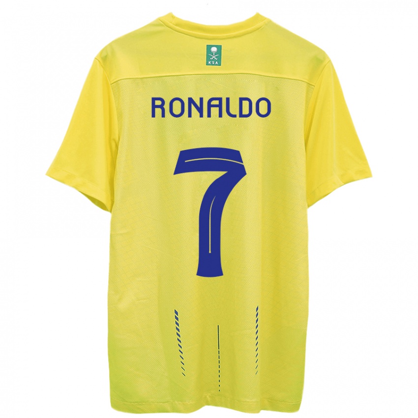 Férfi Cristiano Ronaldo #7 Sárga Hazai Jersey 2023/24 Mez Póló Ing