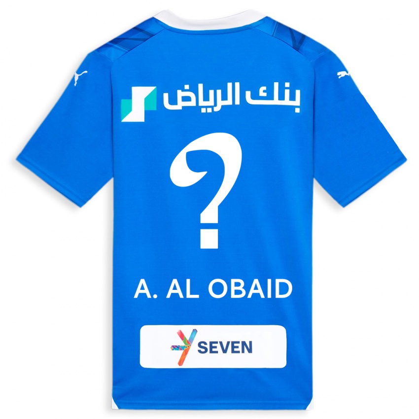 Férfi Abdulrahman Al-Obaid #0 Kék Hazai Jersey 2023/24 Mez Póló Ing
