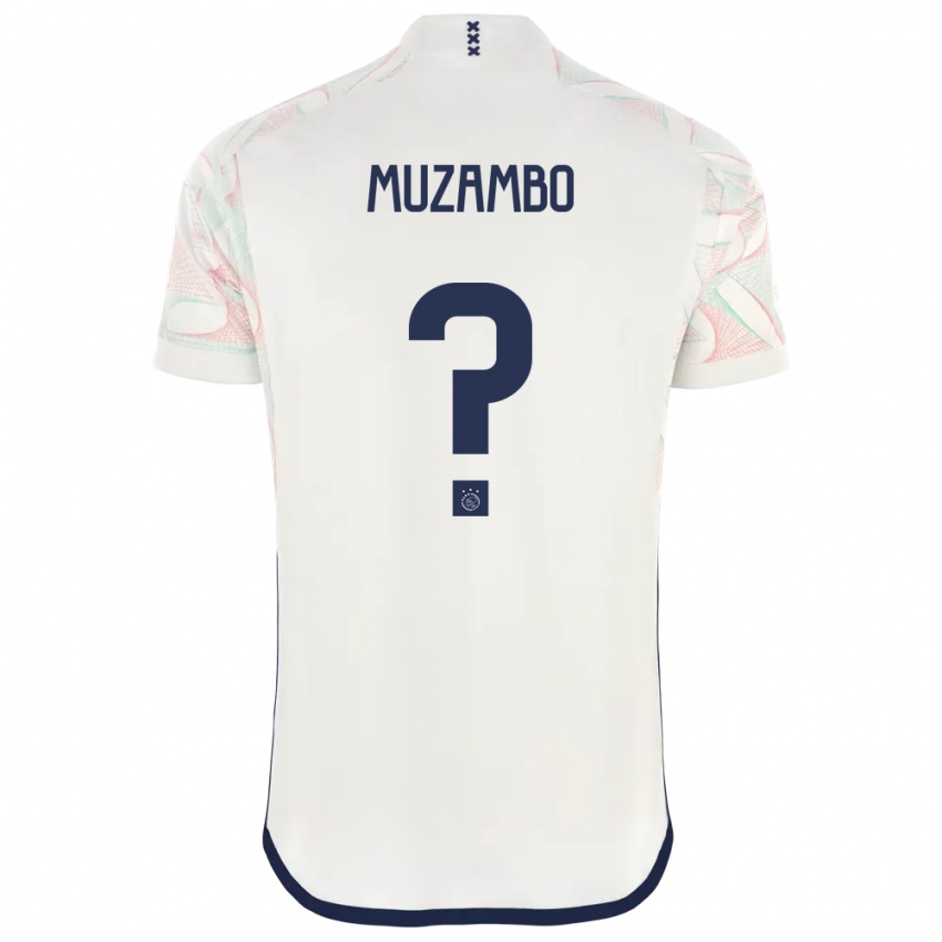 Férfi Stanis Idumbo Muzambo #0 Fehér Idegenbeli Jersey 2023/24 Mez Póló Ing