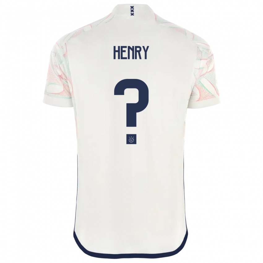 Férfi Alvaro Henry #0 Fehér Idegenbeli Jersey 2023/24 Mez Póló Ing