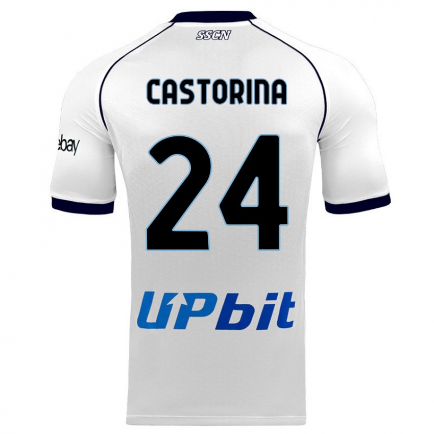 Férfi Alessandro Castorina #24 Fehér Idegenbeli Jersey 2023/24 Mez Póló Ing